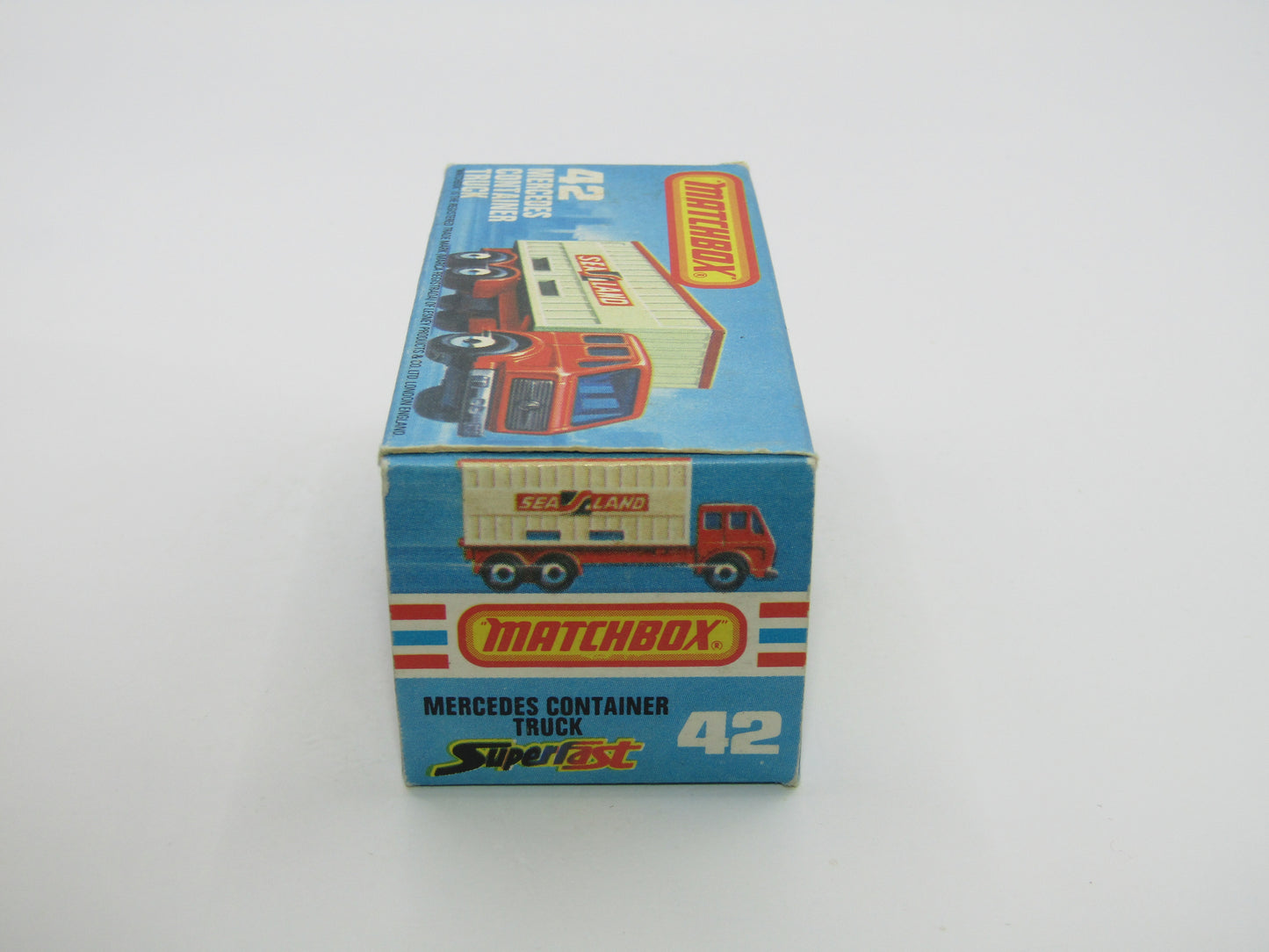 Matchbox Superfast no 42C Mercedes Truck YELLOW Deutsche Bundespost