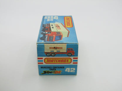 Matchbox Superfast no 42C Mercedes Truck YELLOW Deutsche Bundespost