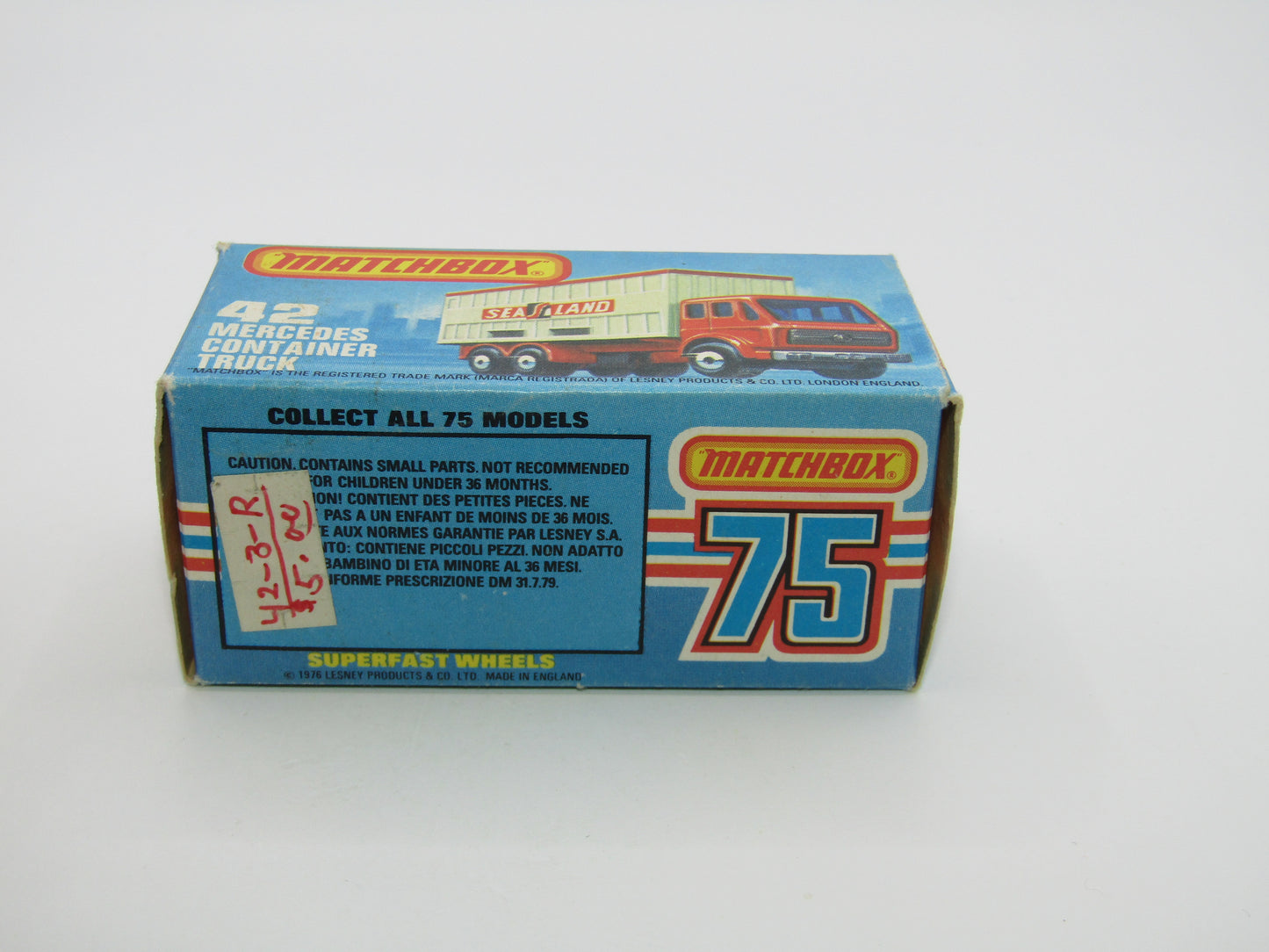 Matchbox Superfast no 42C Mercedes Truck YELLOW Deutsche Bundespost