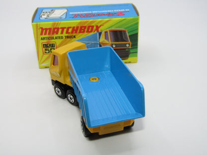 Matchbox Superfast 50B Articulated Truck Light Yellow 5 SPOKE WHEELS