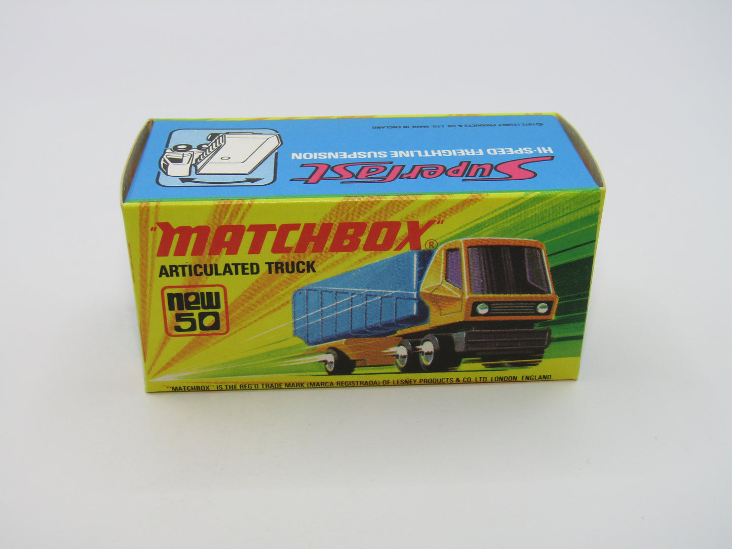 Matchbox Superfast 50B Articulated Truck Light Yellow 5 SPOKE WHEELS