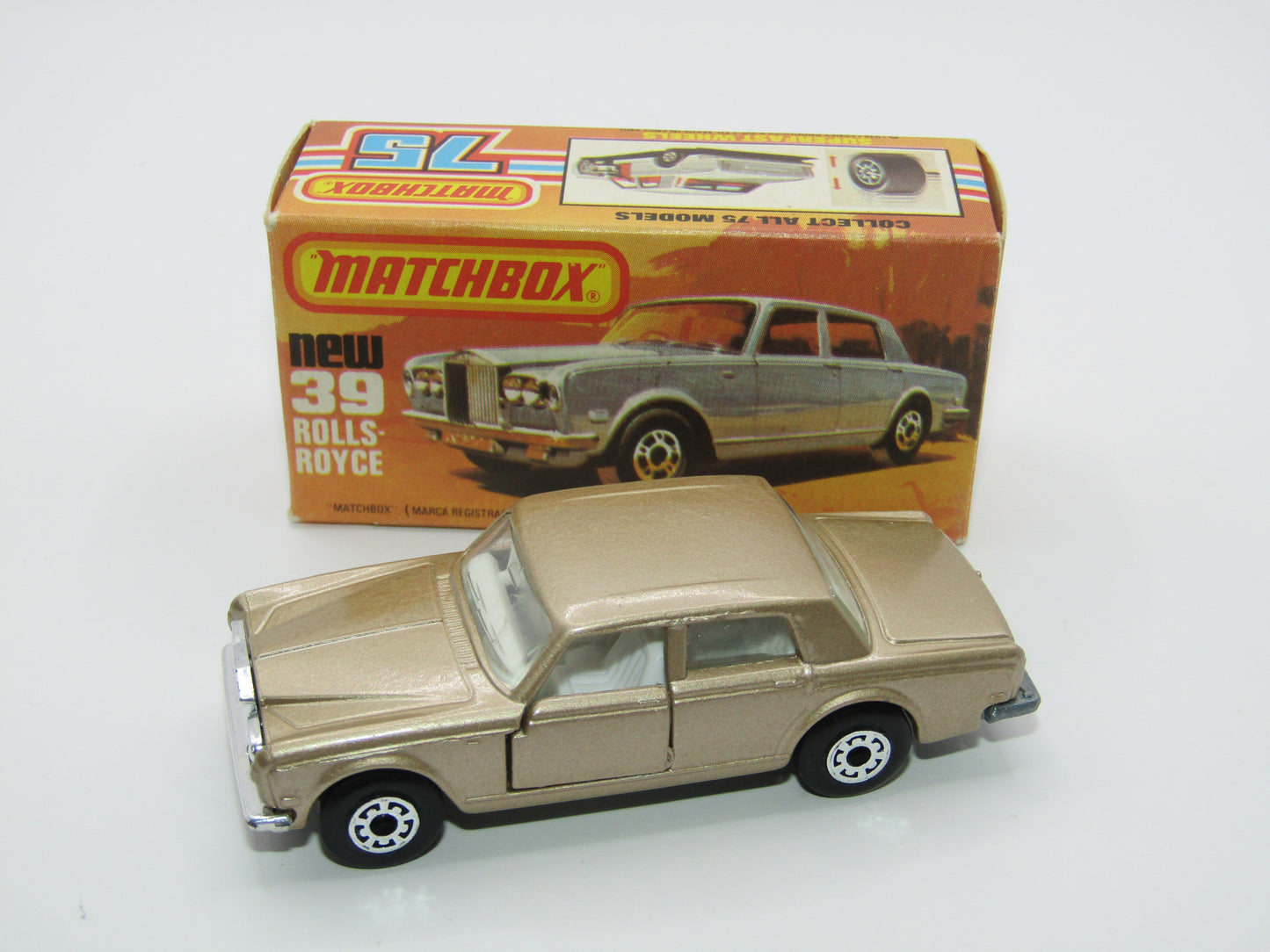 Matchbox Superfast 39B Rolls Royce Silver Shadow Gold 5 ARCH WHEELS