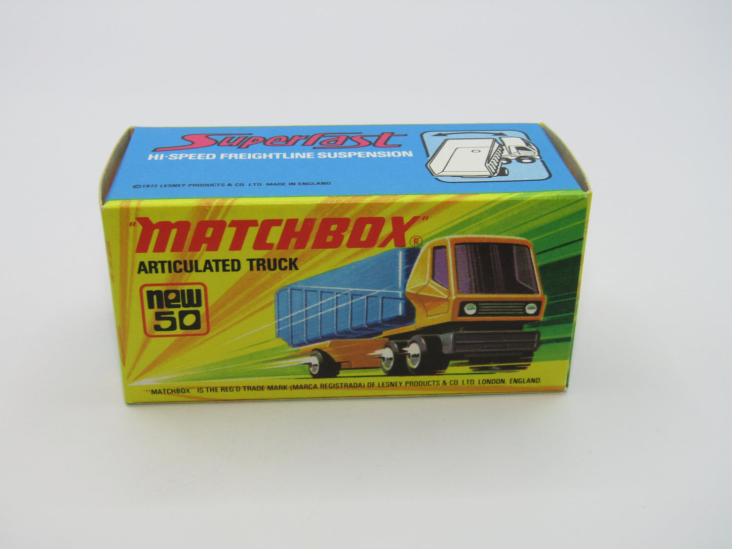Matchbox Superfast 50B Articulated Truck Light Yellow 5 SPOKE WHEELS