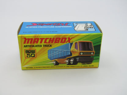 Matchbox Superfast 50B Articulated Truck Light Yellow 5 SPOKE WHEELS