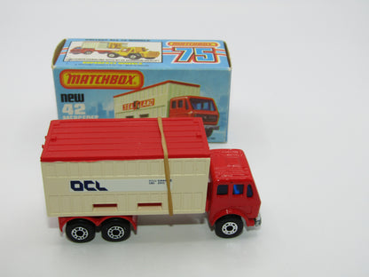 Matchbox Superfast no 42C Mercedes Container Truck Beige OCL Labels