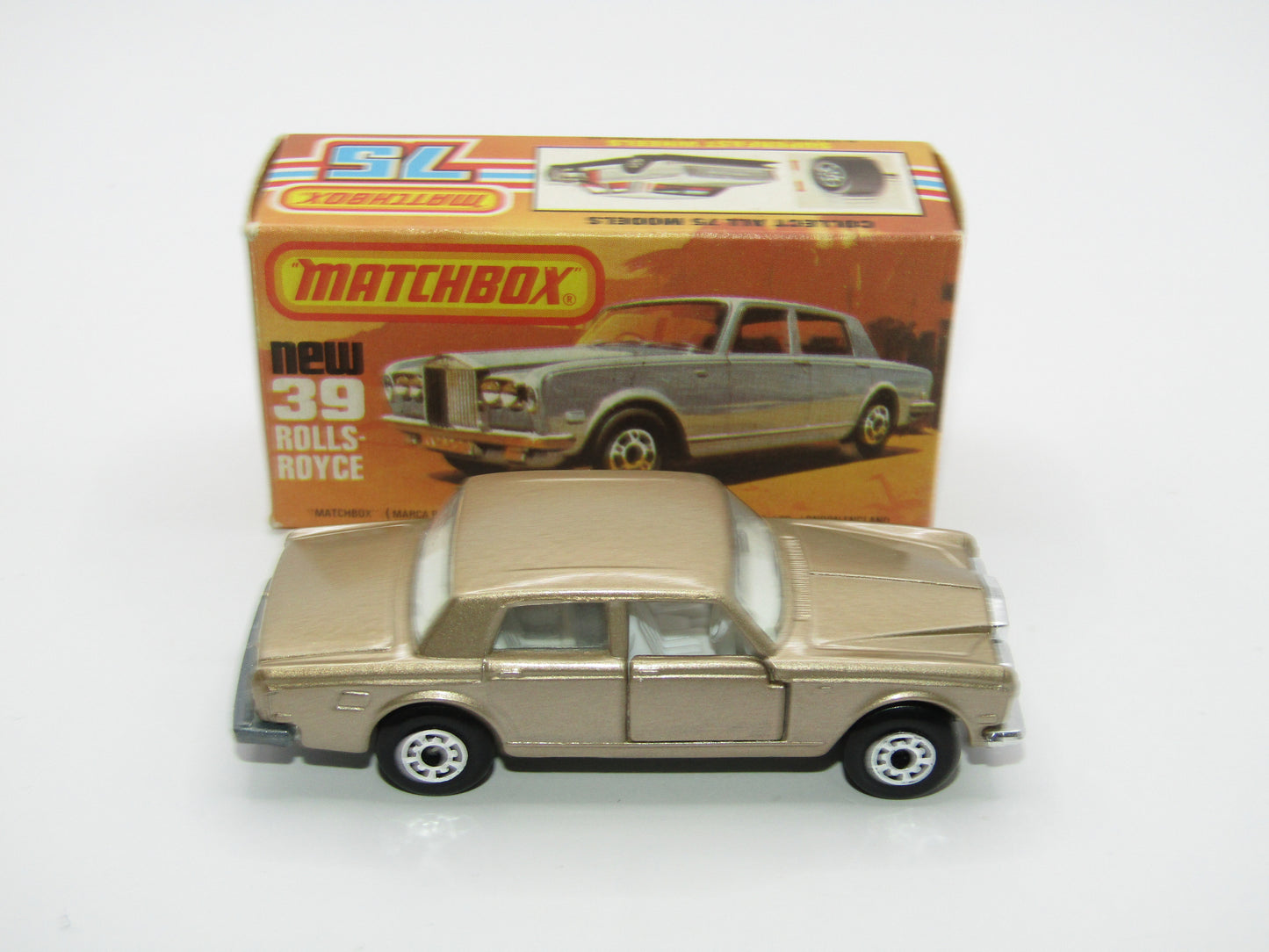 Matchbox Superfast 39B Rolls Royce Silver Shadow Gold 5 ARCH WHEELS