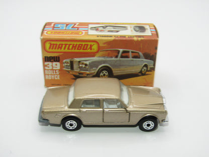 Matchbox Superfast 39B Rolls Royce Silver Shadow Gold 5 ARCH WHEELS