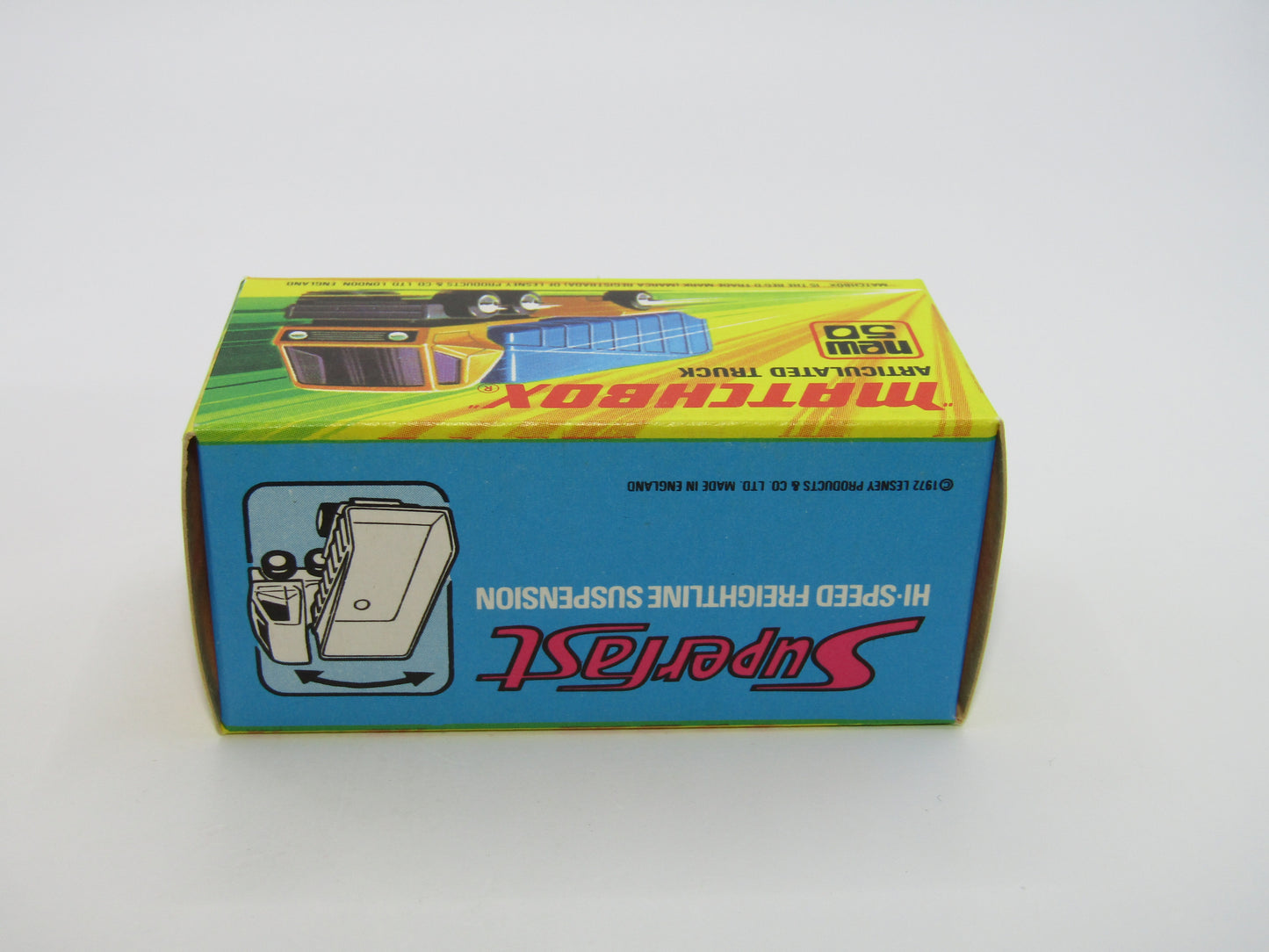 Matchbox Superfast 50B Articulated Truck Light Yellow 5 SPOKE WHEELS