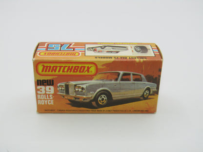 Matchbox Superfast 39B Rolls Royce Silver Shadow Gold 5 ARCH WHEELS