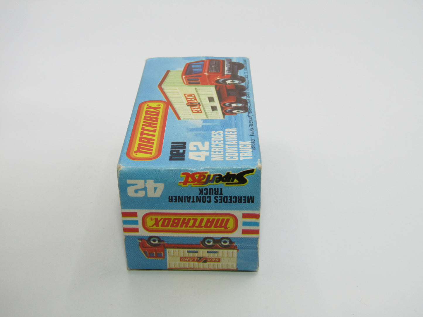 Matchbox Superfast no 42C Mercedes Container Truck Beige OCL Labels