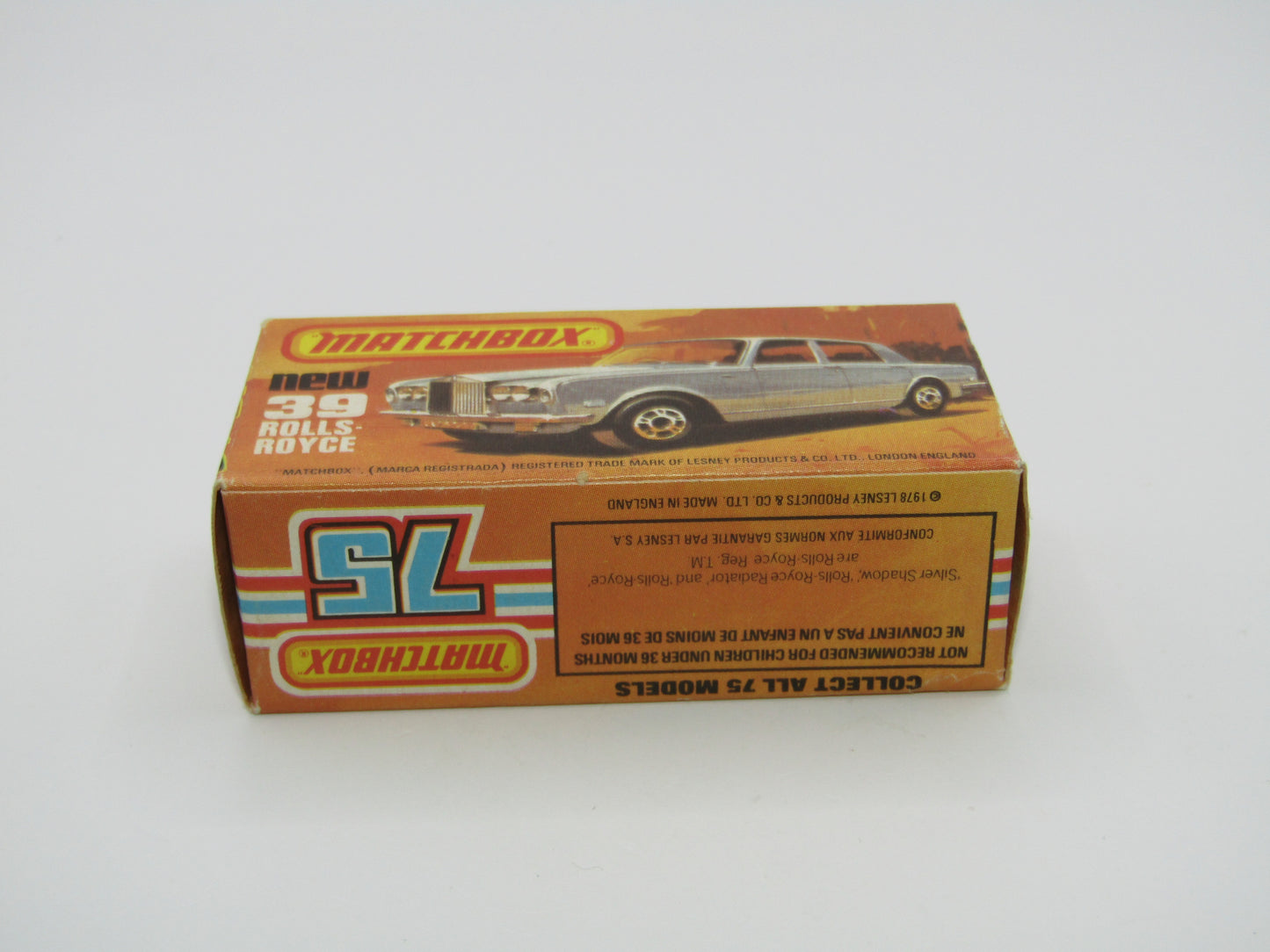 Matchbox Superfast 39B Rolls Royce Silver Shadow Gold 5 ARCH WHEELS