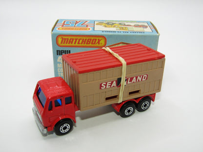 Matchbox Superfast no 42C Mercedes Container Truck TAN Sealand Labels