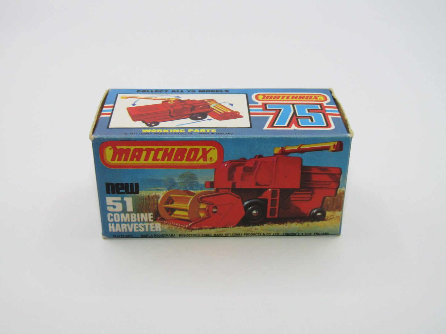 Matchbox Superfast 51C Combine Harvester HOLLOW Base 4 Spoke Yellow Hubs