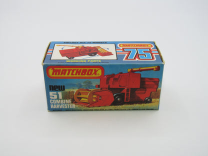 Matchbox Superfast 51C Combine Harvester HOLLOW Base 4 Spoke Yellow Hubs
