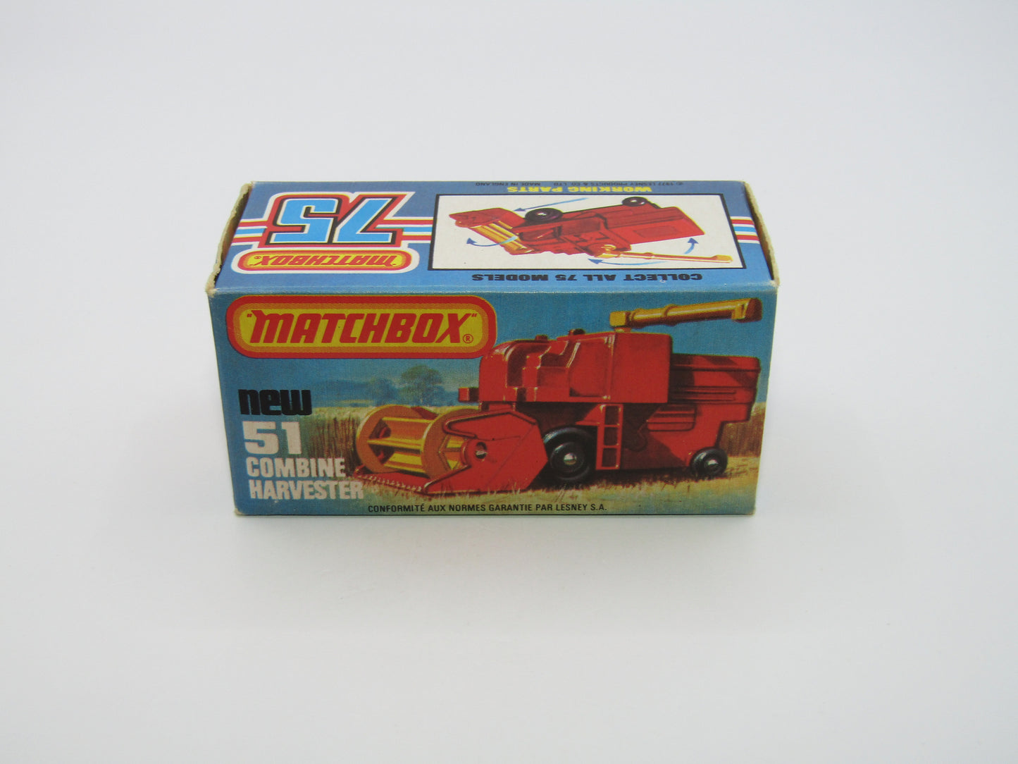 Matchbox Superfast 51C Combine Harvester HOLLOW Base 4 Spoke Yellow Hubs