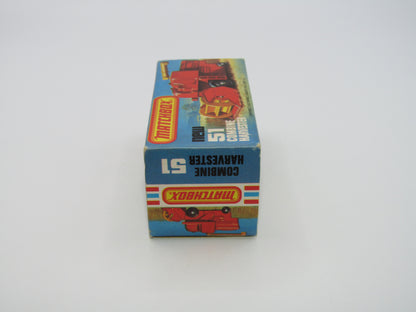 Matchbox Superfast 51C Combine Harvester HOLLOW Base 4 Spoke Yellow Hubs
