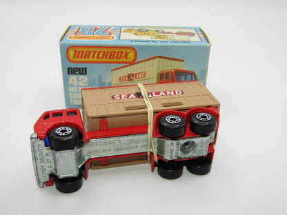 Matchbox Superfast no 42C Mercedes Container Truck TAN Sealand Labels