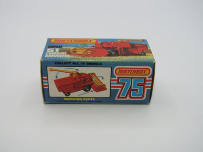Matchbox Superfast 51C Combine Harvester HOLLOW Base 4 Spoke Yellow Hubs