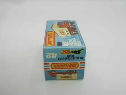 Matchbox Superfast no 42C Mercedes Container Truck TAN Sealand Labels