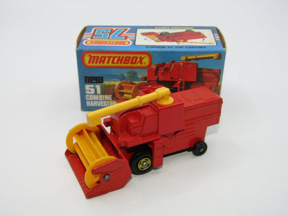 Matchbox Superfast 51C Combine Harvester 4 Spoke Yellow Hubs