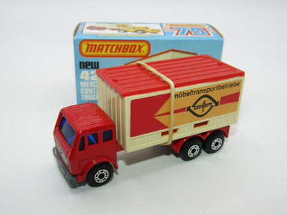 Matchbox Superfast No 42C Mercedes Container Truck Confern German Issue