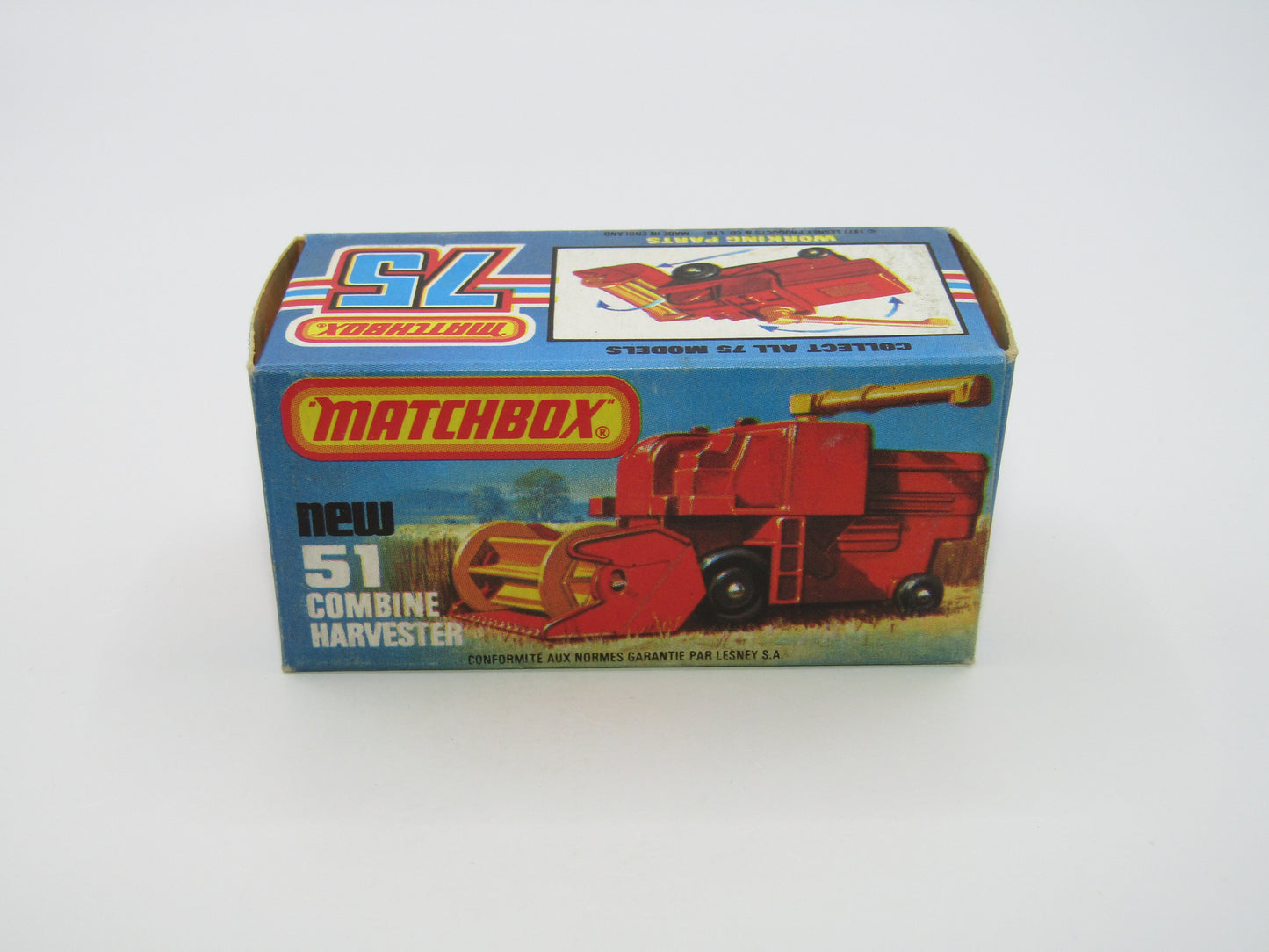 Matchbox Superfast 51C Combine Harvester 4 Spoke Yellow Hubs