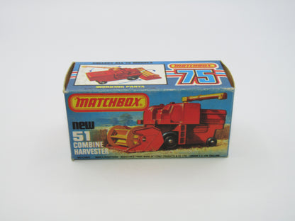 Matchbox Superfast 51C Combine Harvester 4 Spoke Yellow Hubs