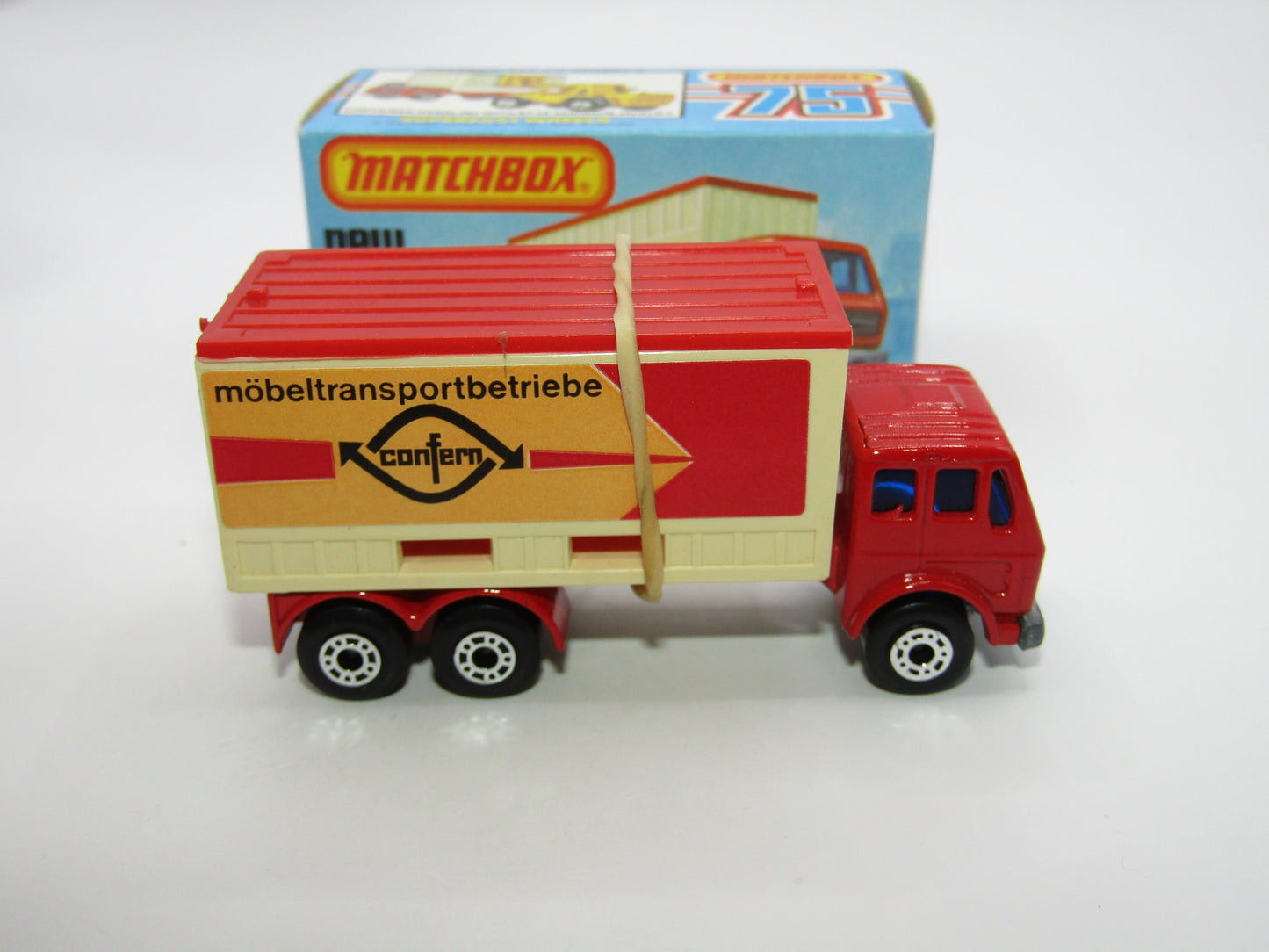 Matchbox Superfast No 42C Mercedes Container Truck Confern German Issue