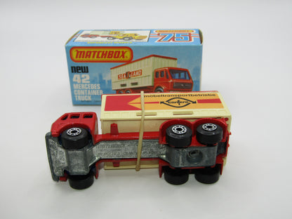 Matchbox Superfast No 42C Mercedes Container Truck Confern German Issue