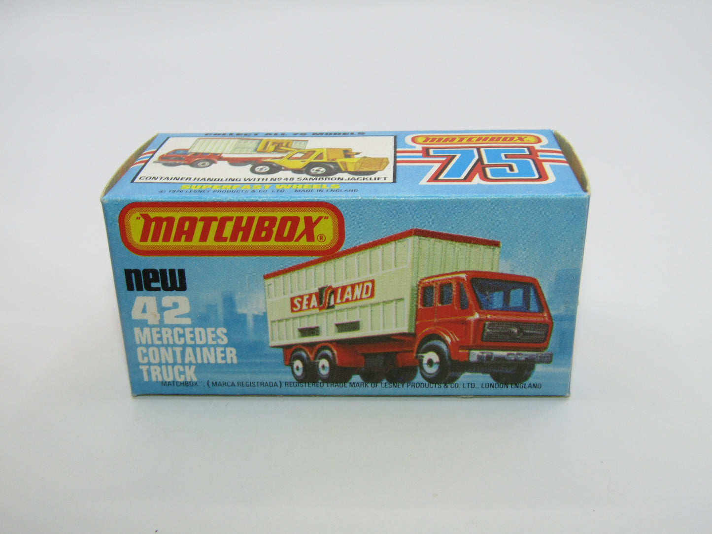 Matchbox Superfast No 42C Mercedes Container Truck Confern German Issue