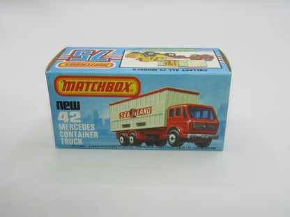 Matchbox Superfast No 42C Mercedes Container Truck Confern German Issue