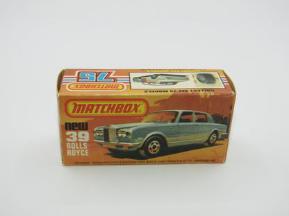 Matchbox Superfast 39B Rolls Royce Silver Shadow Red TAN Interior