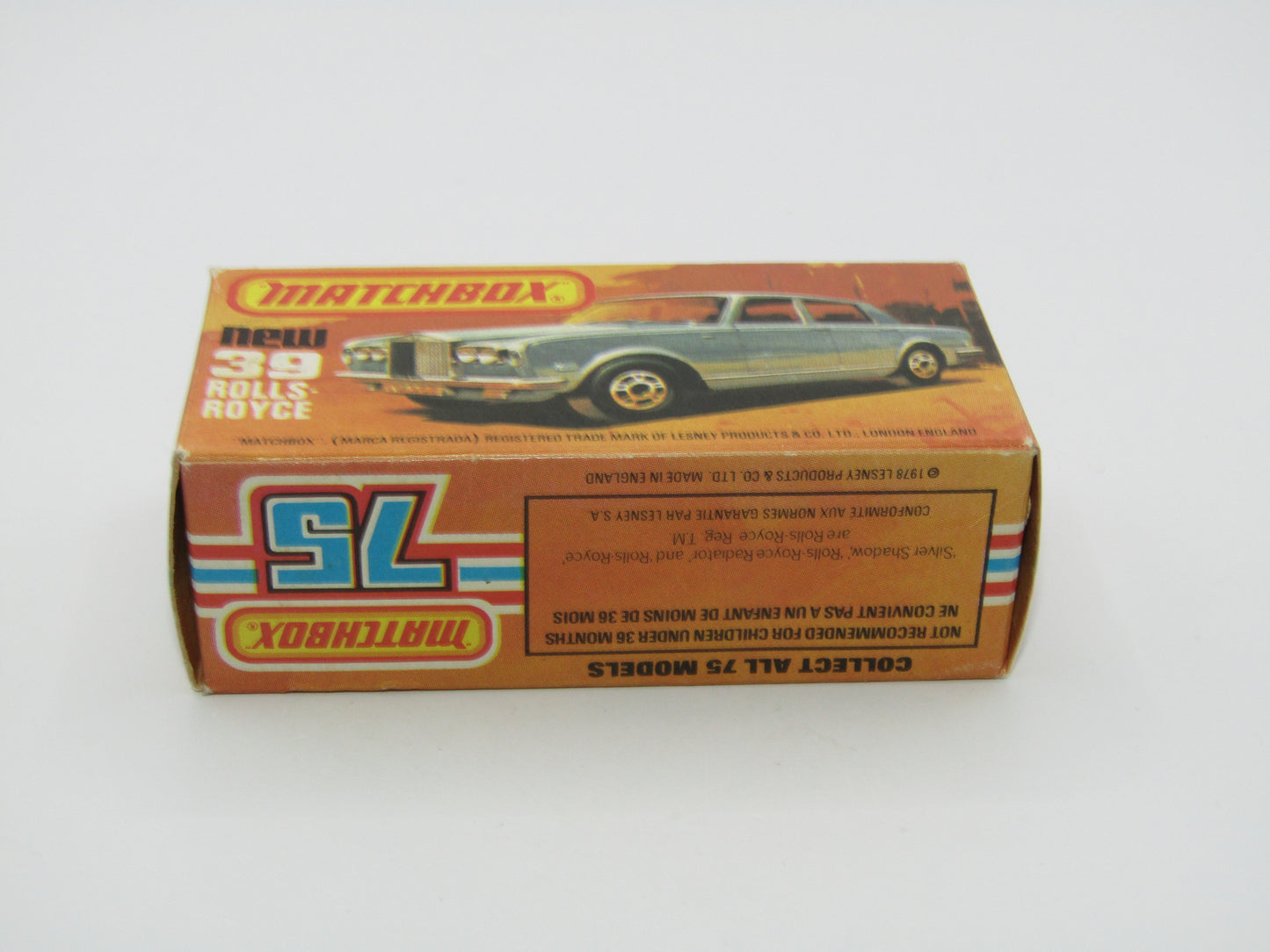 Matchbox Superfast 39B Rolls Royce Silver Shadow Red TAN Interior