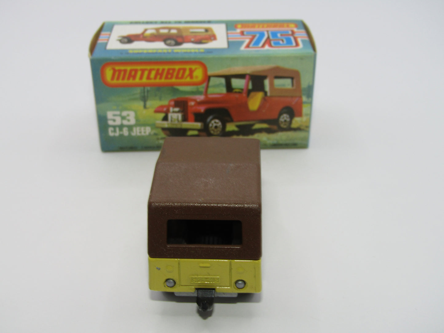 Matchbox Superfast 53C Jeep CJ-6 Yellow SILVER BASE