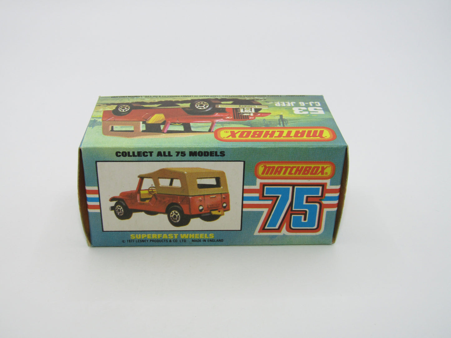 Matchbox Superfast 53C Jeep CJ-6 Yellow SILVER BASE