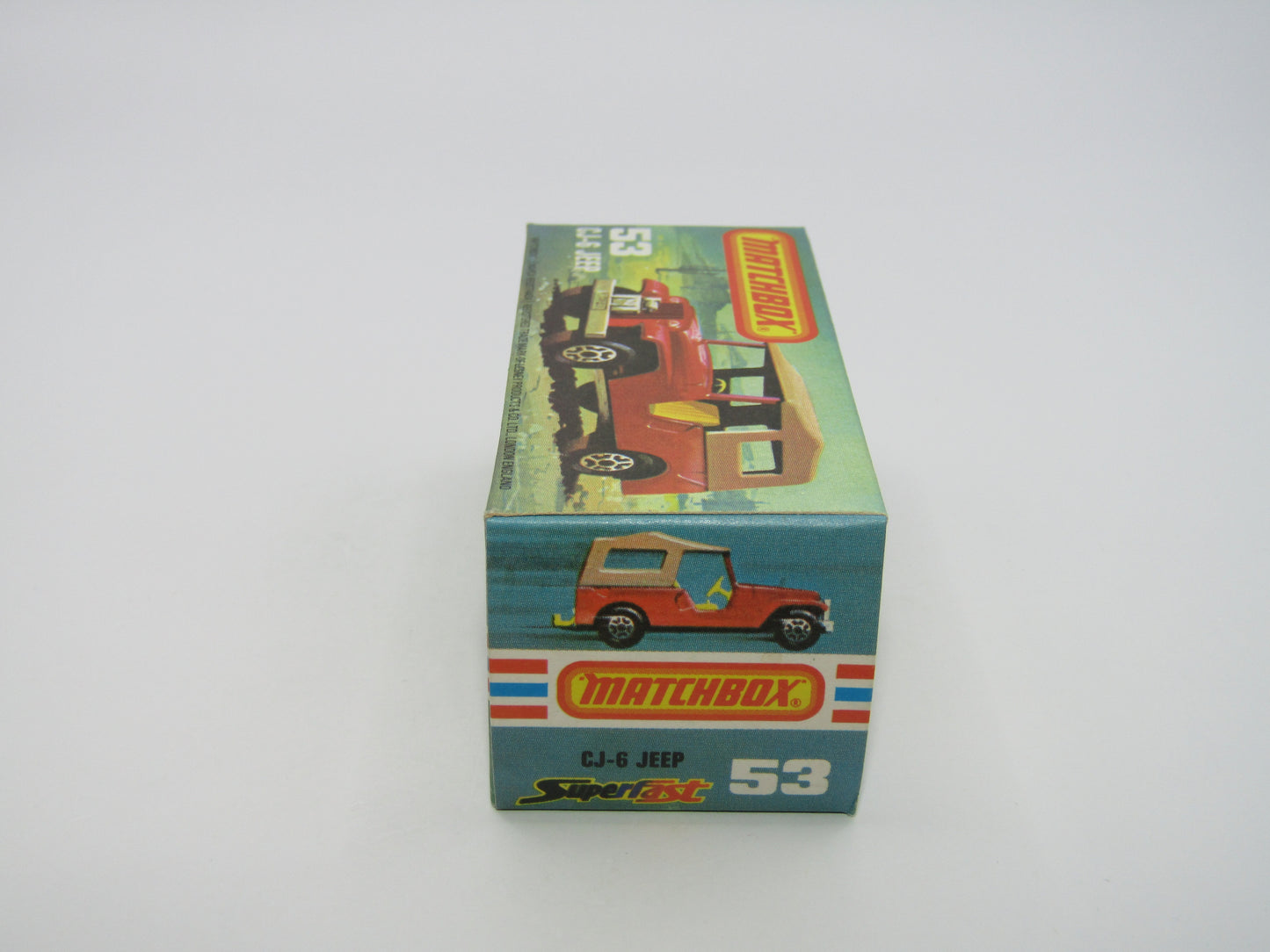 Matchbox Superfast 53C Jeep CJ-6 Yellow SILVER BASE