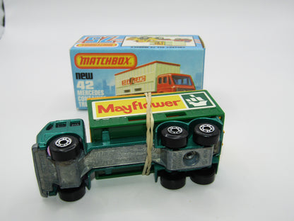 Matchbox Superfast 42C Mercedes Truck Green PURPLE Windows Orange Roof