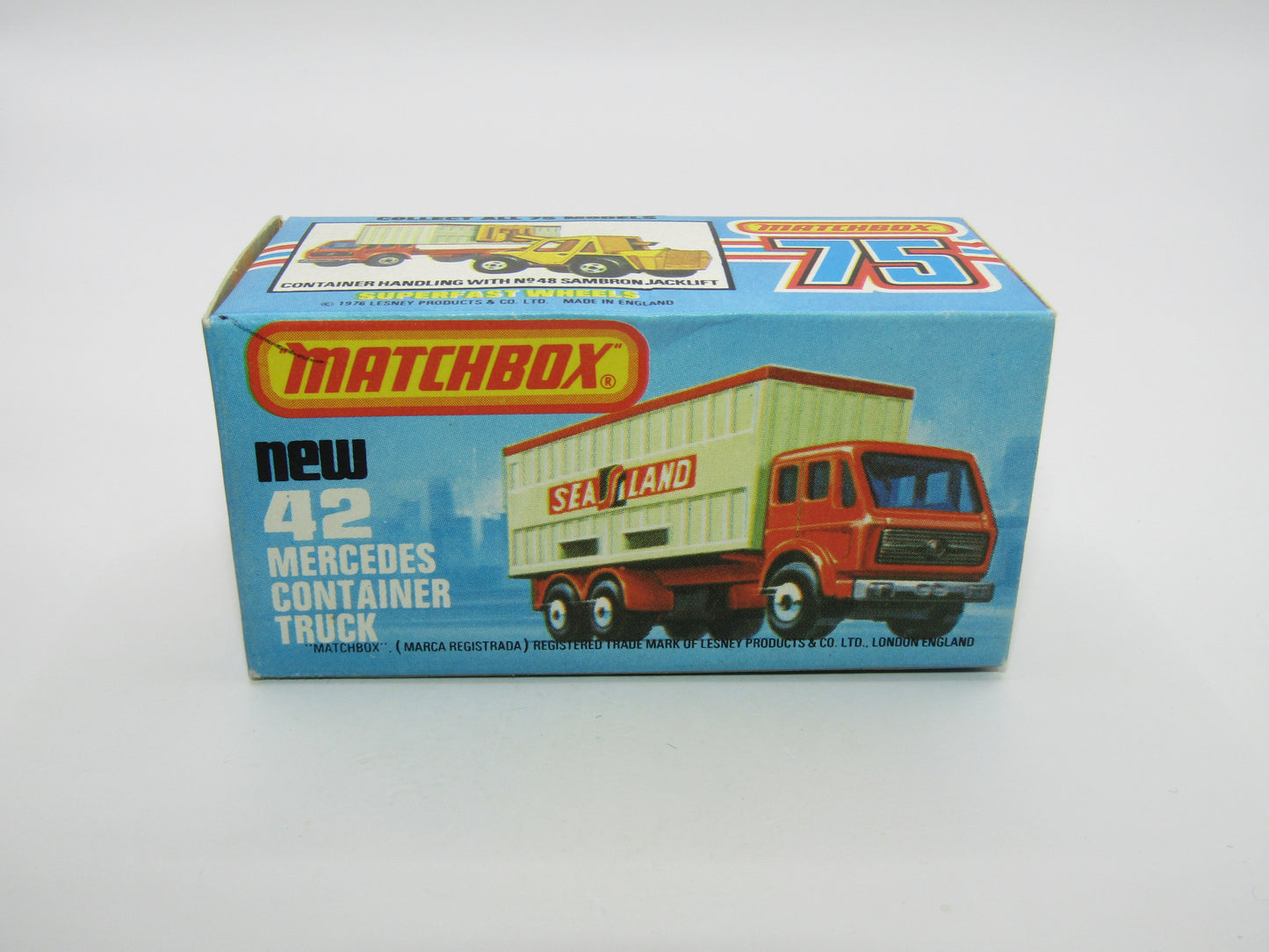 Matchbox Superfast 42C Mercedes Truck Green PURPLE Windows Orange Roof
