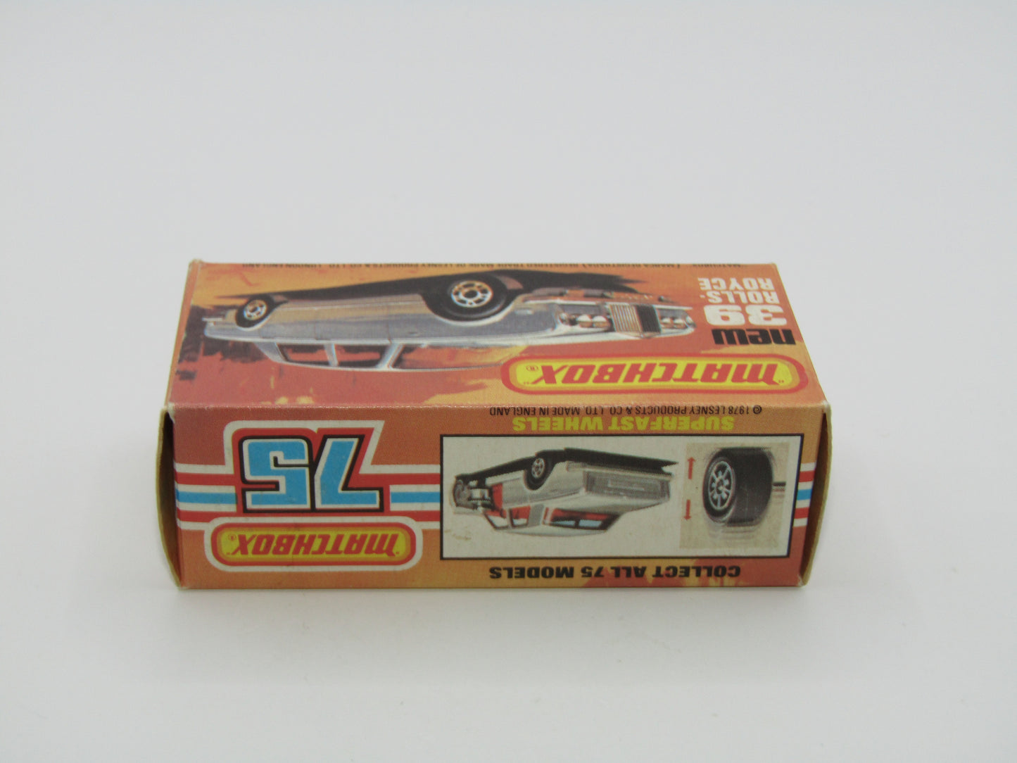 Matchbox Superfast 39B Rolls Royce Silver Shadow Plum BLACK BASE