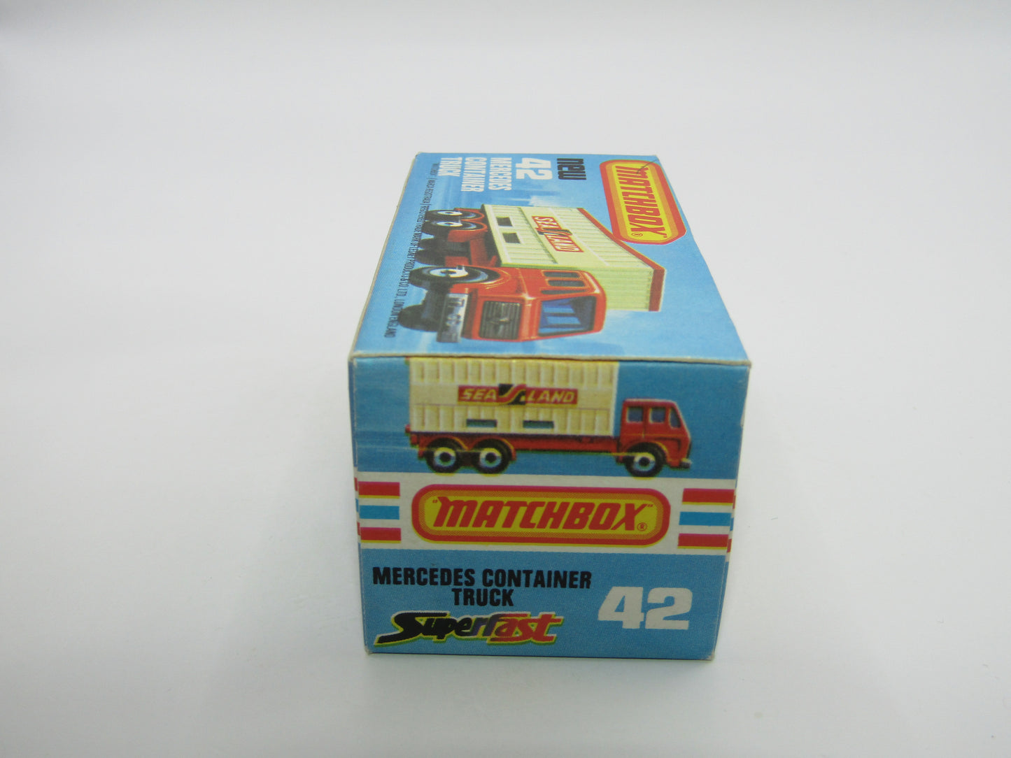 Matchbox Superfast 42C Mercedes Truck Green PURPLE Windows Orange Roof