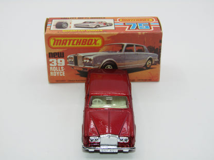Matchbox Superfast 39B Rolls Royce Silver Shadow Red, Light Cream Interior