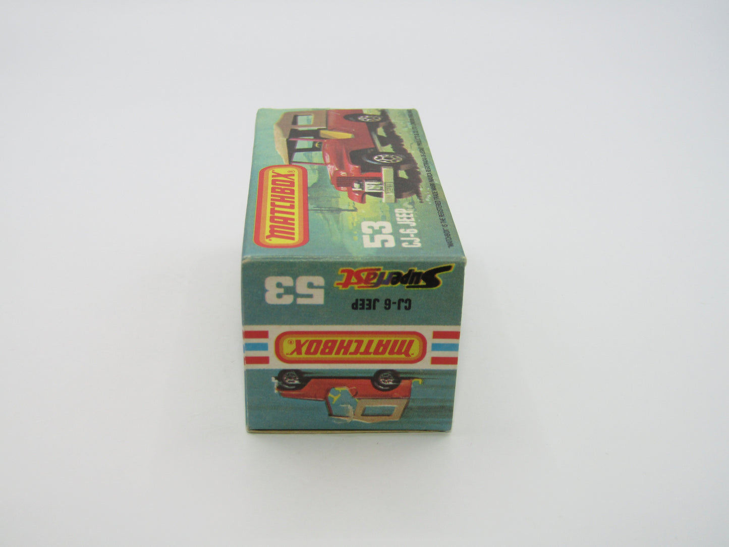 Matchbox Superfast 53C Jeep CJ-6 Yellow Brown Roof SATIN Black Base