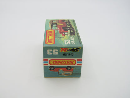 Matchbox Superfast 53C Jeep CJ-6 Yellow Brown Roof SATIN Black Base