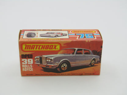 Matchbox Superfast 39B Rolls Royce Silver Shadow Red, Light Cream Interior