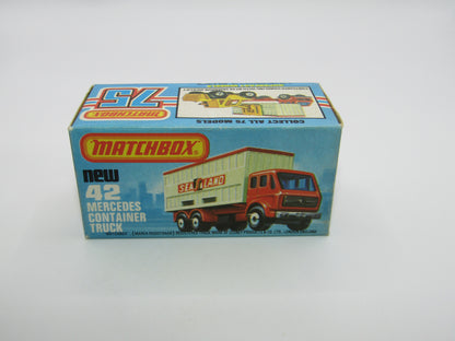 Matchbox Superfast 42C Mercedes Truck Green PURPLE Windows Yellow Roof