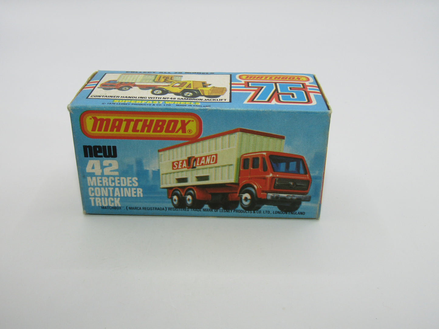 Matchbox Superfast 42C Mercedes Truck Green PURPLE Windows Yellow Roof