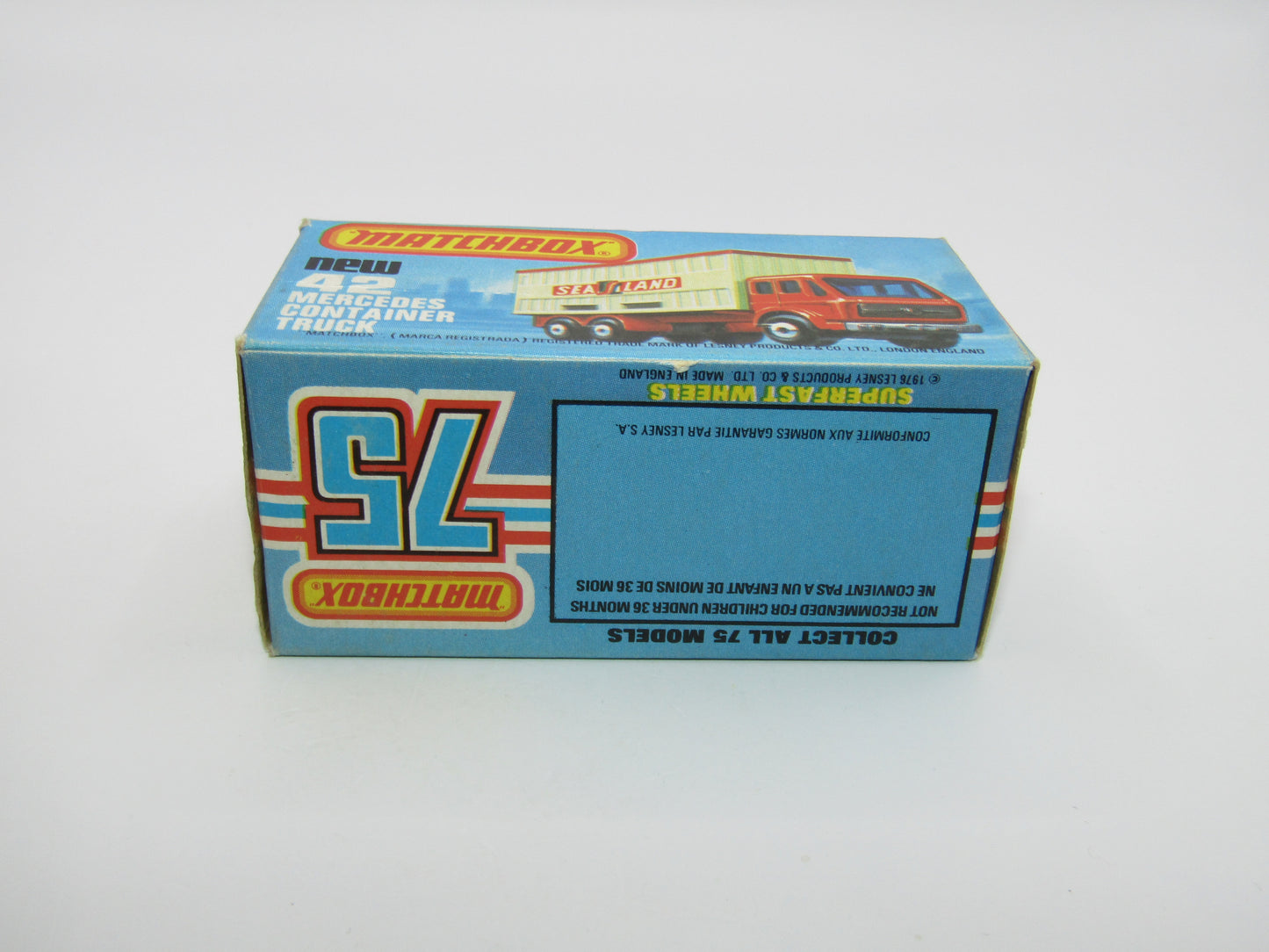 Matchbox Superfast 42C Mercedes Truck Green PURPLE Windows Yellow Roof