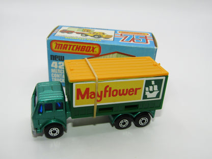 Matchbox Superfast 42C Mercedes Truck Green Blue Windows Orange Roof