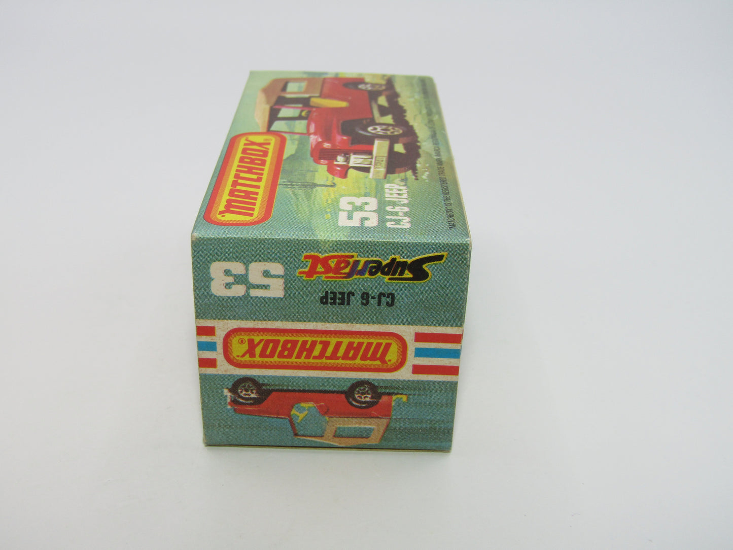 Matchbox Superfast 53C Jeep CJ-6 Yellow Brown Roof CHARCOAL Black Base