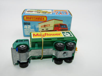 Matchbox Superfast 42C Mercedes Truck Green Blue Windows Orange Roof
